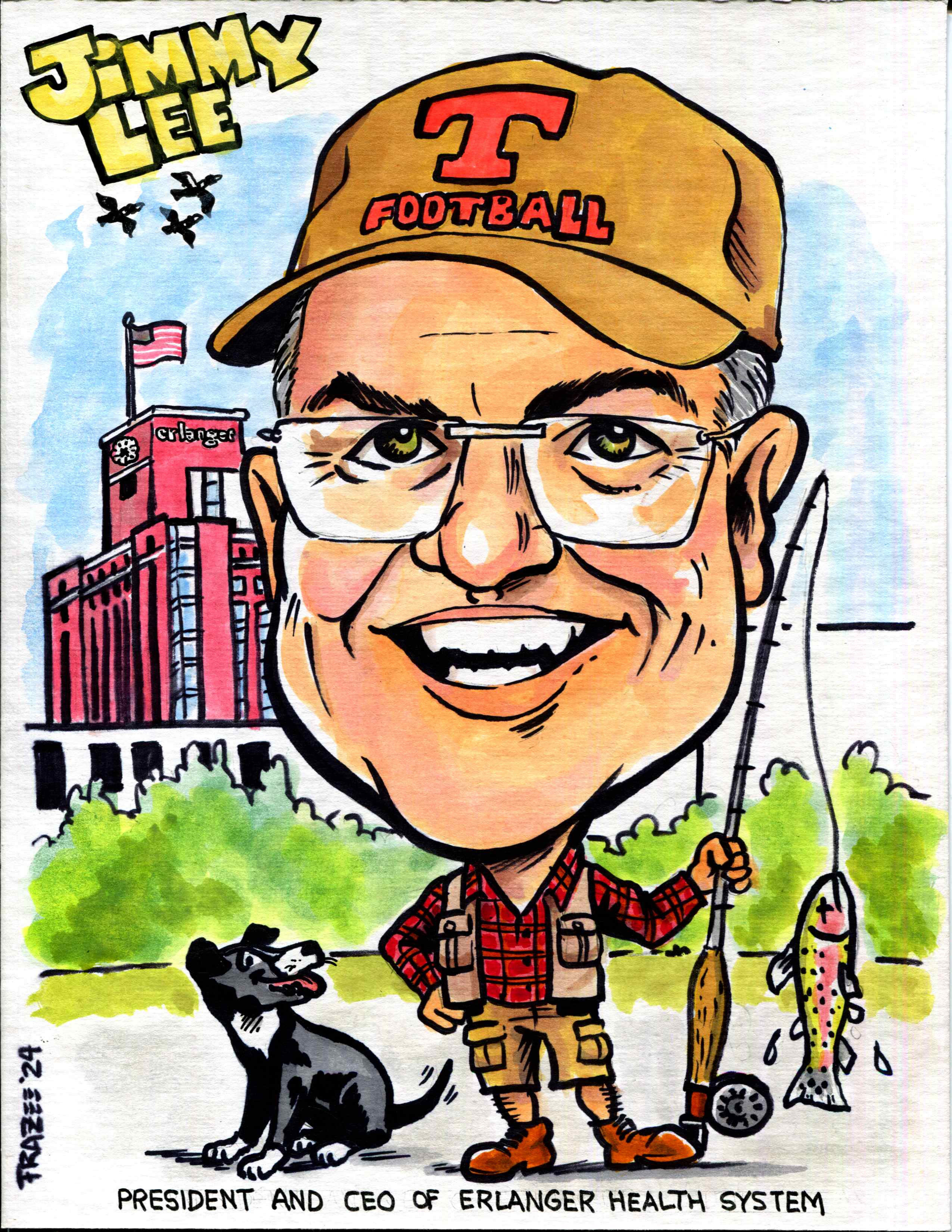 Dinner of Firsts 2024 honoree Jim Coleman caricature