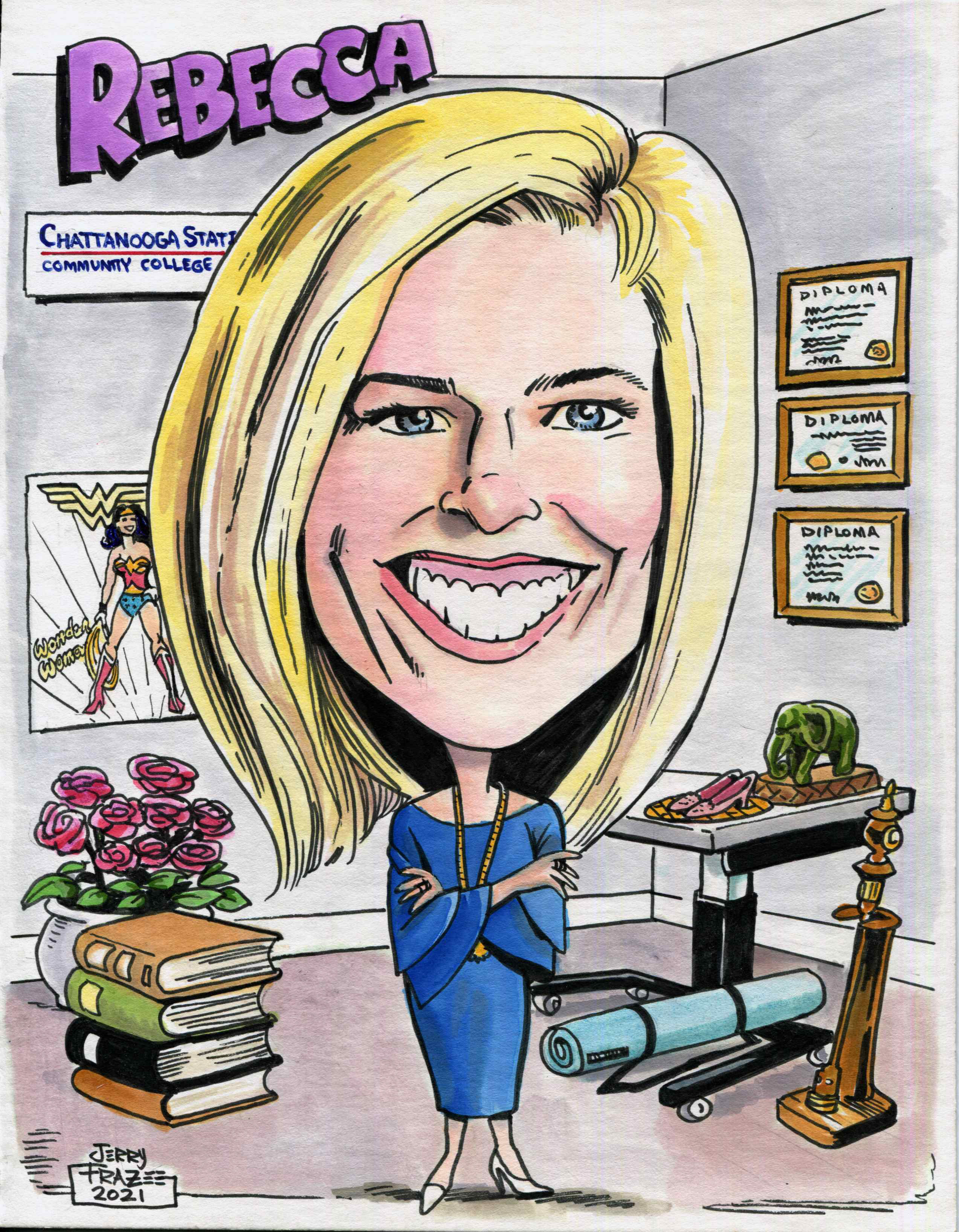 Dr. Ashford caricature