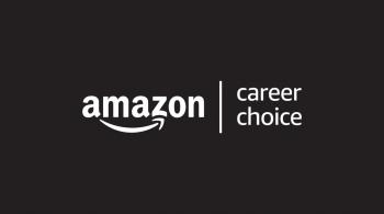 amazon logo on color background