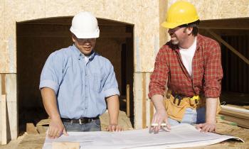 students learn blueprint reading during the limited residential license contrator class