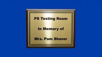 room name and dedication plaque